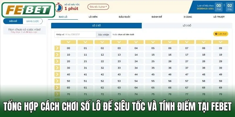 Lô Đề Siêu Tốc - Hình Thức Cá Cược Nhanh Uy Tín Nhất Febet 2 Tổng hợp cách chơi số lô đề siêu tốc và tính điểm tại Febet